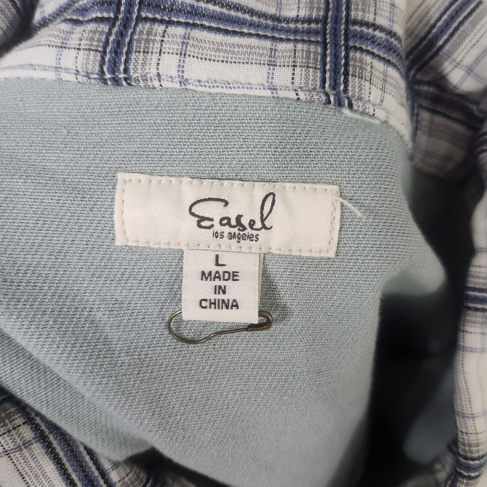 Easel Patchwork Denim Jacket Size Large Cottageco… - image 6